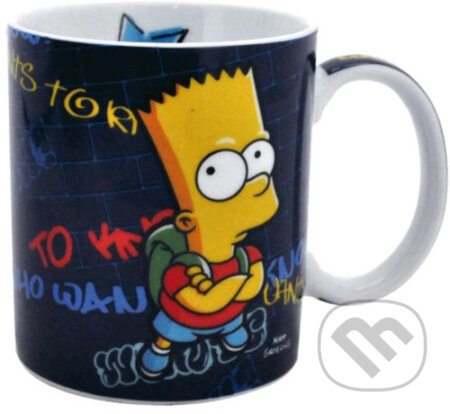 Porcelánový hrnek The Simpsons/Simpsnovi: Bart (objem 320 ml) bílý porcelán [0109507] CurePink, Simpsons, 2016