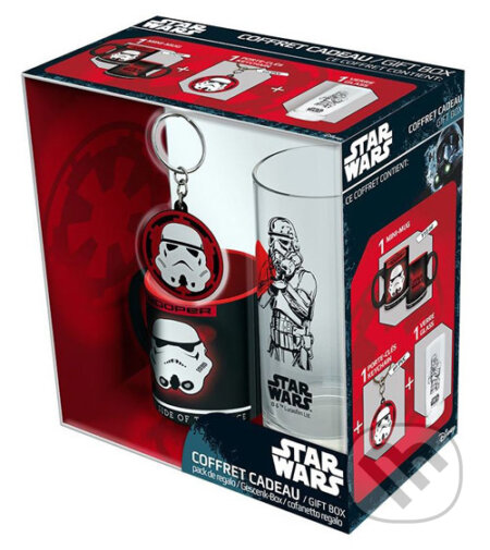 Darčekový set Star Wars: Trooper hrnček-sklenený pohár-kľúčenka, Star Wars, 2016