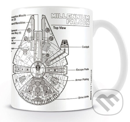 Keramický hrnček Star Wars: Millennium Falcon