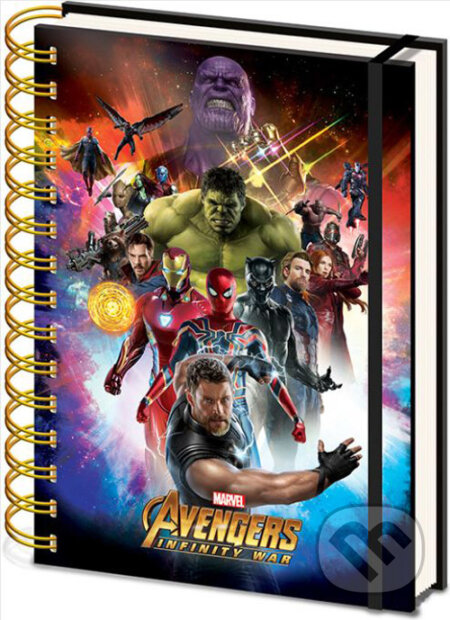 Poznámkový A5 blok Marvel/Avengers Infinity War: Space Montage, Marvel, 2018