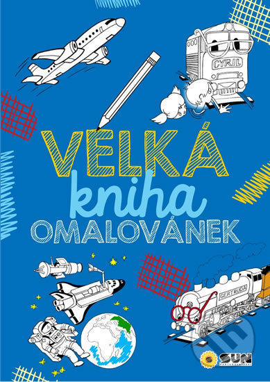 Velká kniha omalovánek - modrá, SUN, 2019