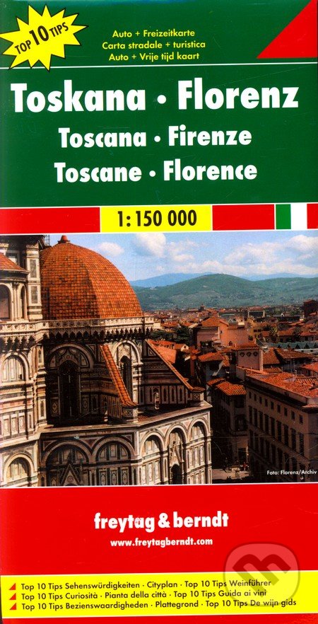 Toskana, Florenz 1:150 000, freytag&berndt, 2017