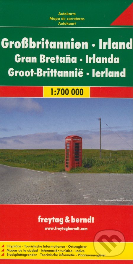 Veľká Británia, Irsko 1:700 000, freytag&berndt