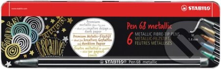 STABILO Pen 68 metallic 6 ks Kovové Púzdro, STABILO, 2019