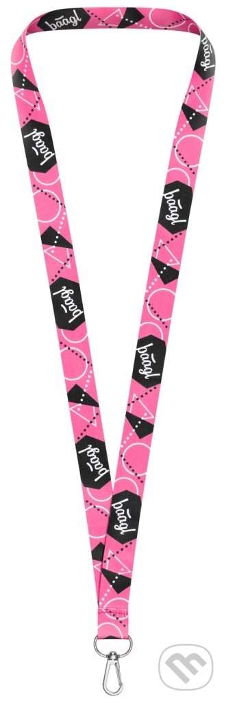 Přívěšek na klíče Baagl růžový (dlhý – lanyard)