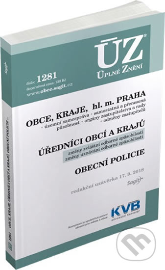 ÚZ č. 1281 - Obce, Kraje, hl. m. Praha, Úředníci obcí a krajů, Obecní policie, Sagit, 2018