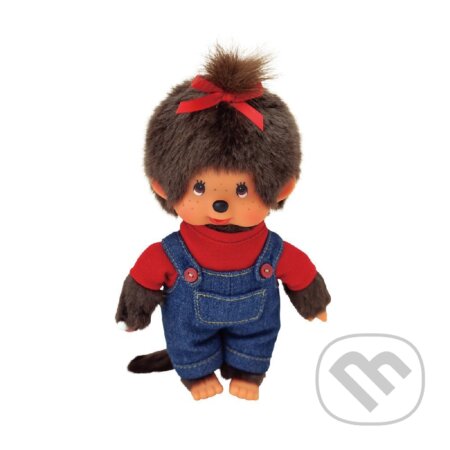 Mončiči dievča v nohaviciach na traky 20cm (Monchhichi)