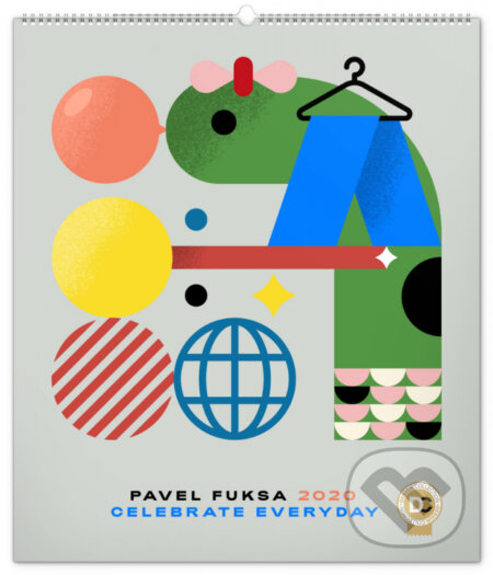 Nástěnný kalendář Celebrate everyday 2020 - Pavel Fuksa, Presco Group, 2019
