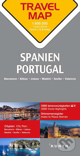Reisekarte Spanien, Portugal 1:800.000, freytag&berndt, 2019