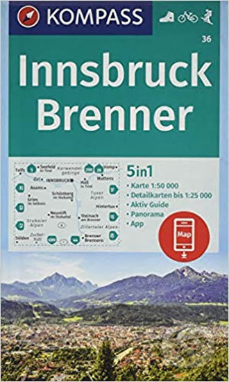 Innsbruck, Brenner 1:50 000, MAIRDUMONT, 2019
