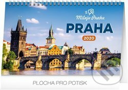 Stolní kalendář Miluju Prahu 2020, Presco Group, 2019