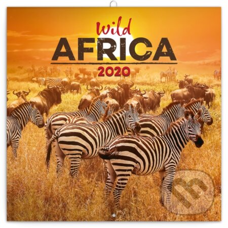 Poznámkový kalendář / kalendár Wild Africa 2020, Presco Group, 2019