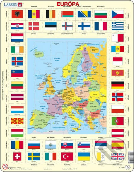 Európa (politická + vlajky) KL1, Larsen