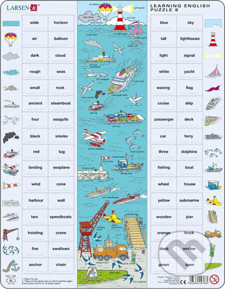 Learning English Puzzle 8 EN8 - puzzle z kategorie Naučné puzzle