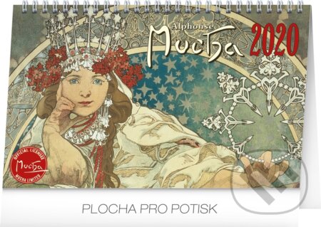 Stolní kalendář Alphonse Mucha 2020, Presco Group, 2019