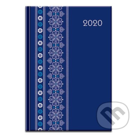 Diár Print Folk 2020 modrý, Spektrum grafik, 2019