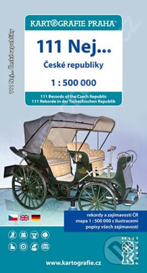 111 nej České republiky - 1:500 000, Kartografie Praha, 2015