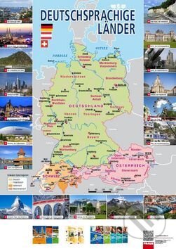 Deutschprachige Länder Mapa, Fraus, 2019