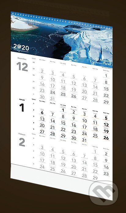 Trojmesačný kalendár Amazing Planet 2020 - Filip Kulisev, Amazing Planet, 2019