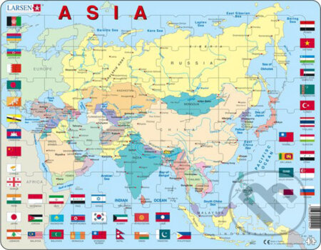 Ázia (politická mapa) K44, Larsen