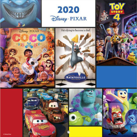 Oficiální kalendář Disney 2020 16 měsíců: Pixar filmy, Disney, 2019
