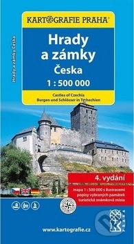 Hrady a zámky Česka 1:500 000, Kartografie Praha, 2019