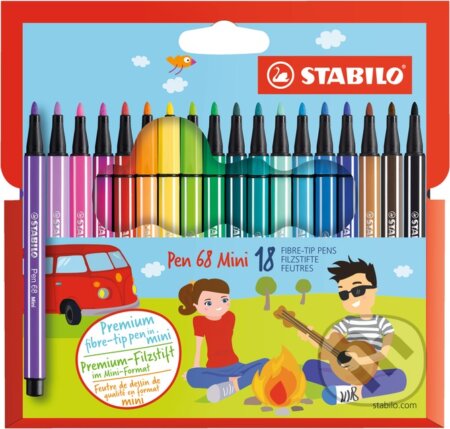 STABILO Pen 68 Mini - Kartónové Púzdro (18 ks)