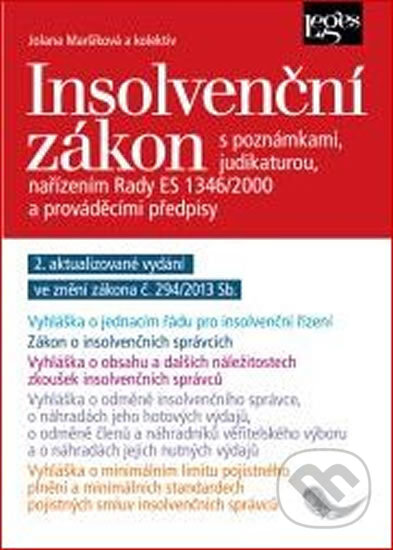 Insolvenční zákon - Jolana Maršíková, Leges