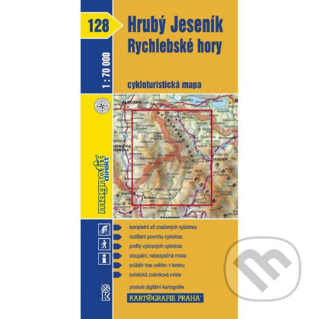 1: 70T(128)-Hrubý Jeseník,Rychlebské hory (cyklomapa), Kartografie Praha