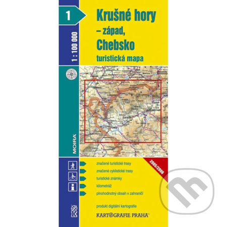 Krušné hory-západ,Chebsko (turistická mapa), Kartografie Praha