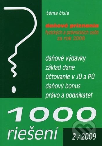 1000 riešení 2/2009, Poradca s.r.o., 2009