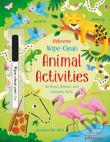 Wipe-Clean: Animal Activities - Kirsteen Robson, Manuela Berti (ilustrátor), Usborne, 2019