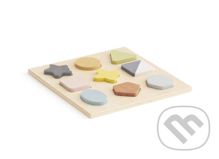 Puzzle drevené geometrické tvary - hra z kategorie Domino, hlavolamy