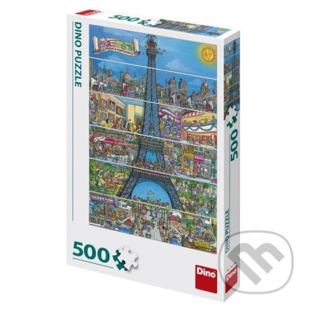 Eiffelová veža kreslená - puzzle z kategorie Města a stavby