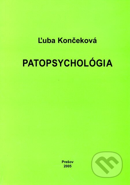 Obálka knihy Patopsychológia