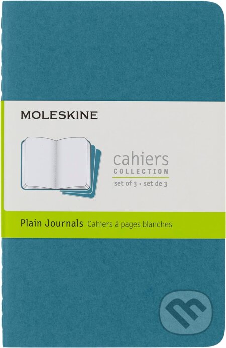 Moleskine - sada 3 zošitov Cahier (modré) (malé, čisté)