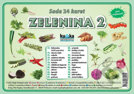 Sada 24 karet - Zelenina 2 - Petr Kupka - kniha z kategorie Učebnice a slovníky