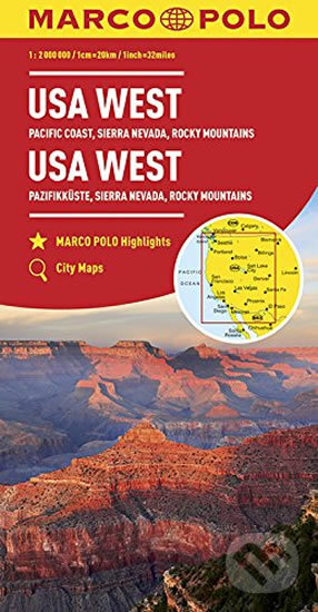 USA západ/mapa 1:2M