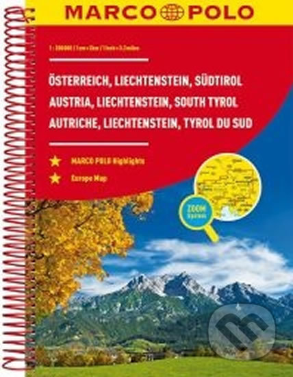 Rakousko, Liechtenstein, Südtirol 1:200, Marco Polo
