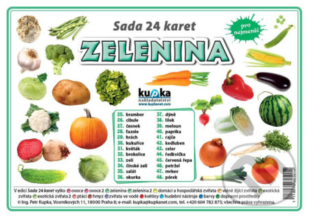 Sada 24 karet - zelenina - Petr Kupka, Kupka, 2015