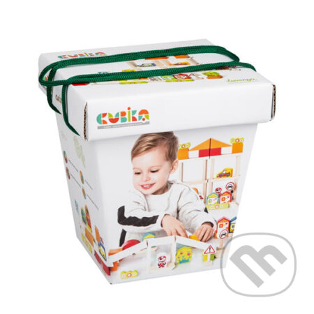 Doprava ve městě (dřevěná stavebnice 55 dílů) - hra z kategorie Stavebnice