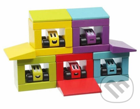 Veselé závody (dřevěná stavebnice 30 dílů) - hra z kategorie Stavebnice