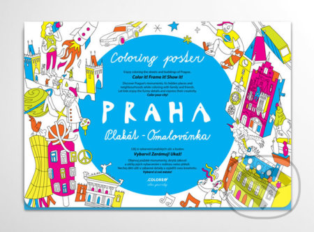 Praha - Plakát omalovánka, Coloreo, 2016