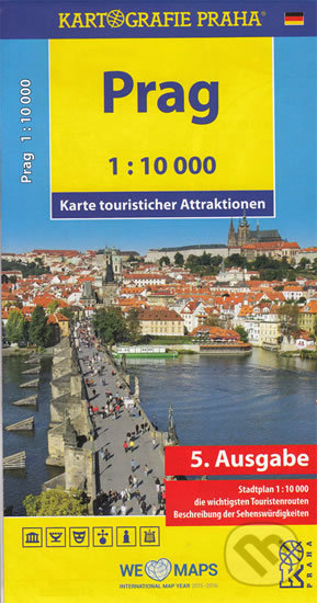 Prag - Karte touristischer Attraktionen /1:10 tis.