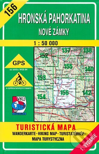Hronská pahorkatina - Nové Zámky - turistická mapa č. 156 - Kolektív autorov, VKÚ Harmanec, 2001