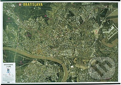Bratislava - ortofotomapa (nástenná s lištou) - Kolektív autorov, VKÚ Harmanec, 2001