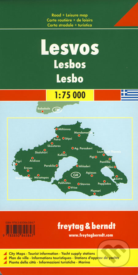 Lesbos 1:75 000, freytag&berndt