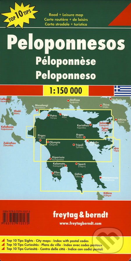 Peloponnesos 1:150 000, freytag&berndt, 2011