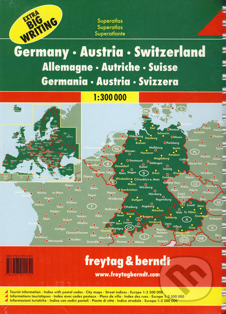 Germany, Austria, Switzerland 1:300 000, freytag&berndt, 2011