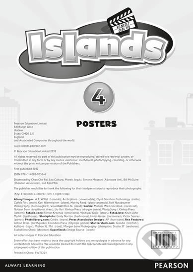 Islands 4 - Posters for Pack, Pearson, 2012